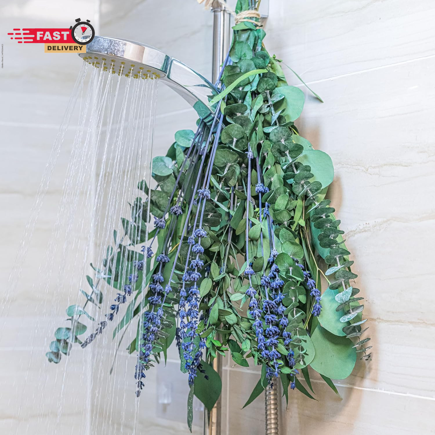 5 Kinds Eucalyptus & Lavender Stems – 17″ Natural Fresh Hanging Real Leaves Show