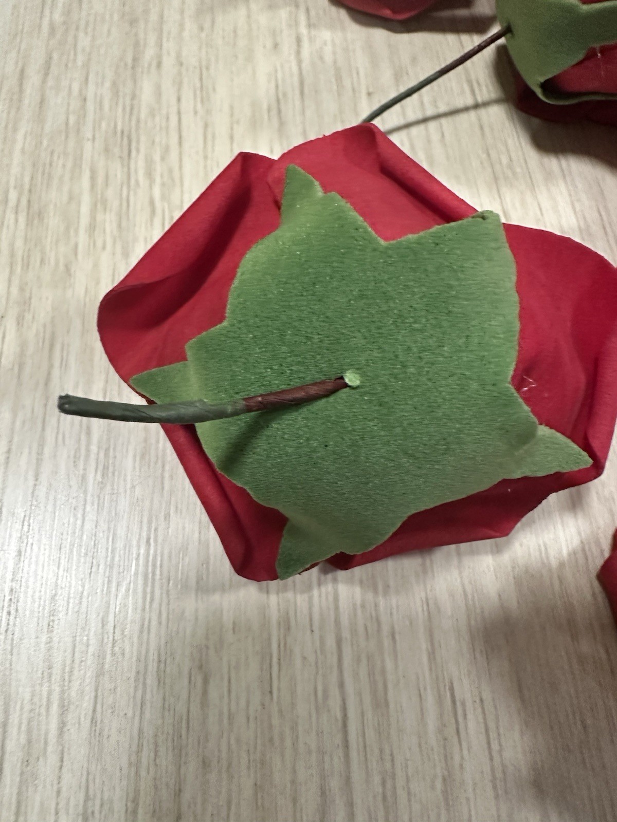 Artificial Flowers 113 Pcs Real Looking Red Foam Fake Roses with Stems