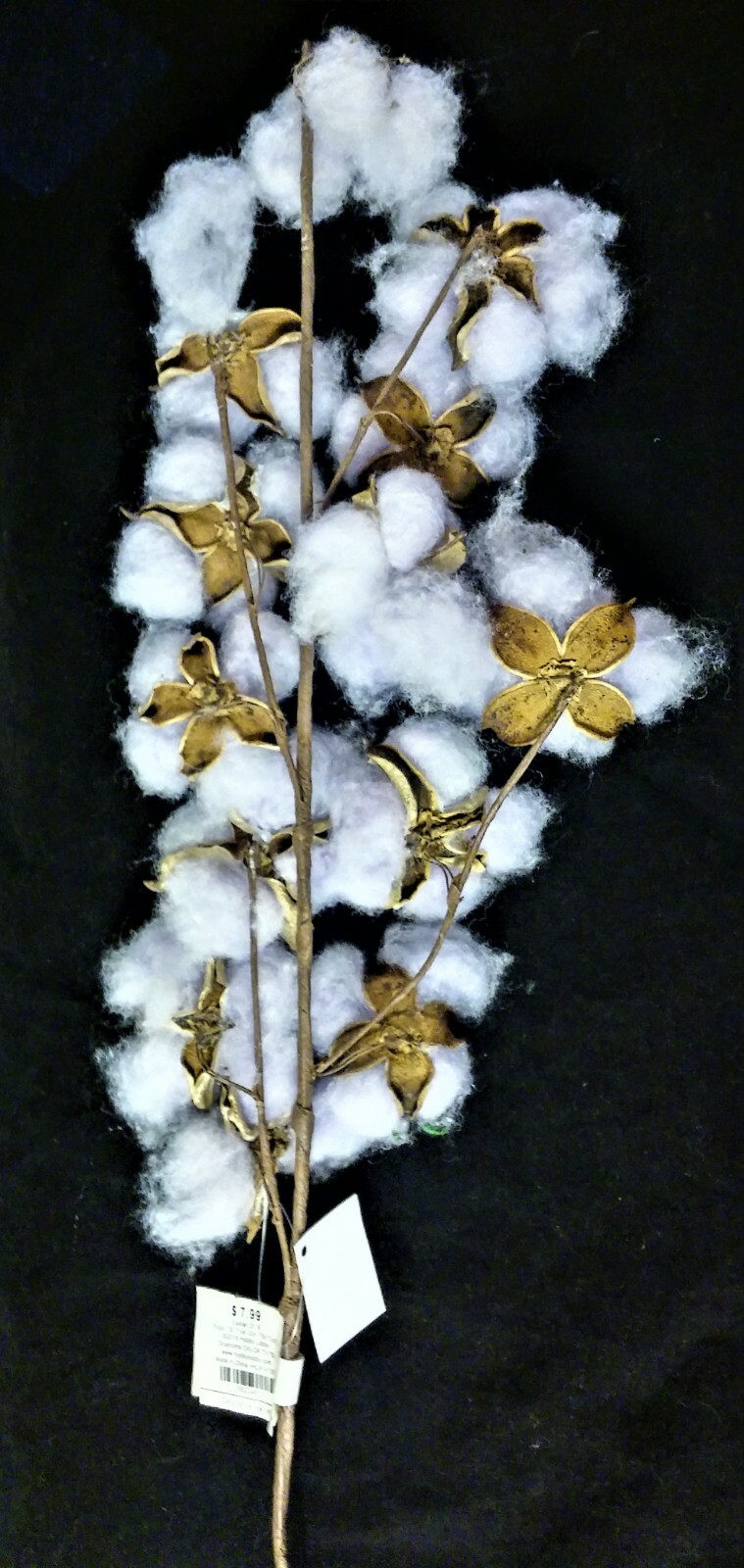 NWT Natural Dyed Cotton Floral Stem – 30″ Tall – Light Lavender