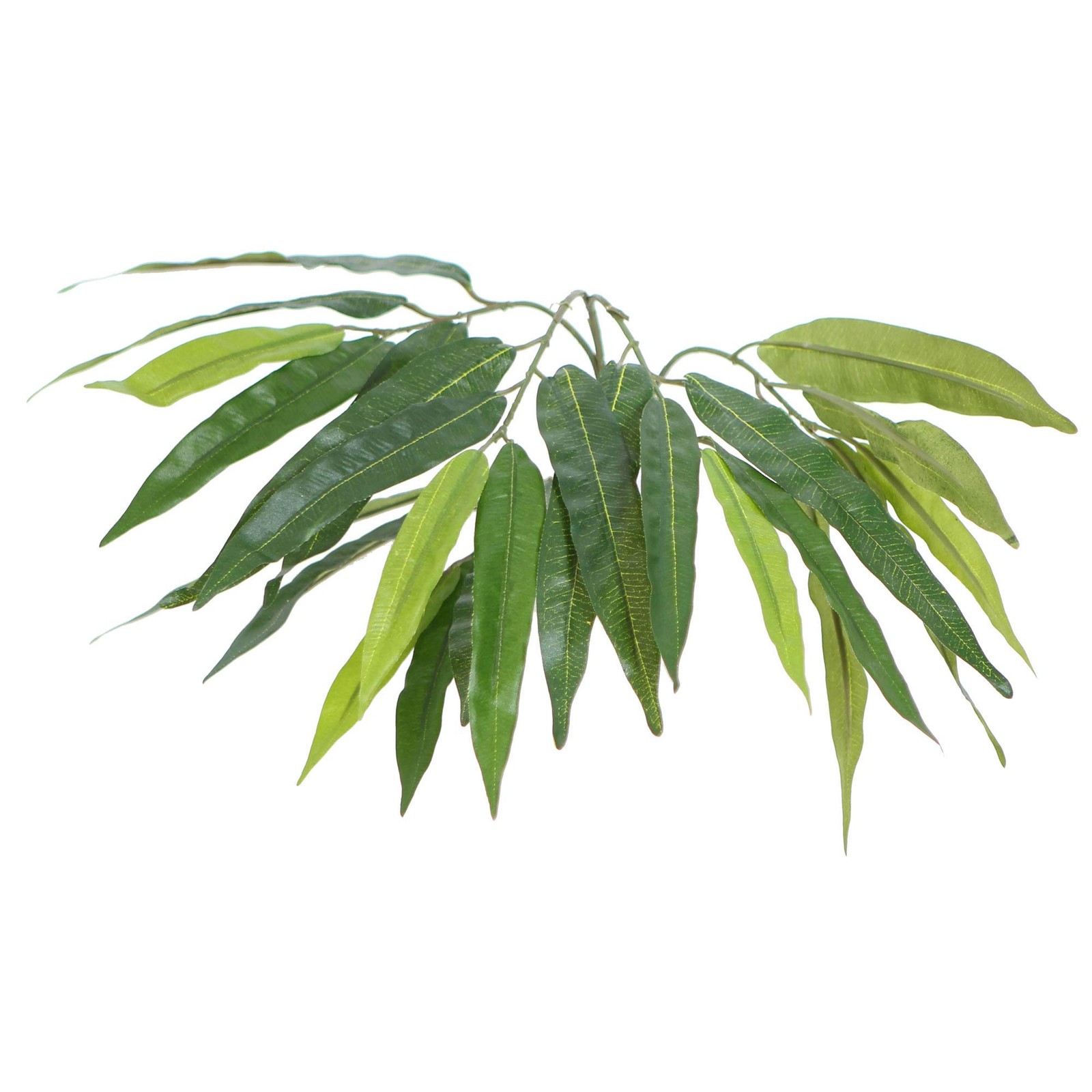 Vickerman 4′ Artificial Mango Bush. Gray Square Plastic Container