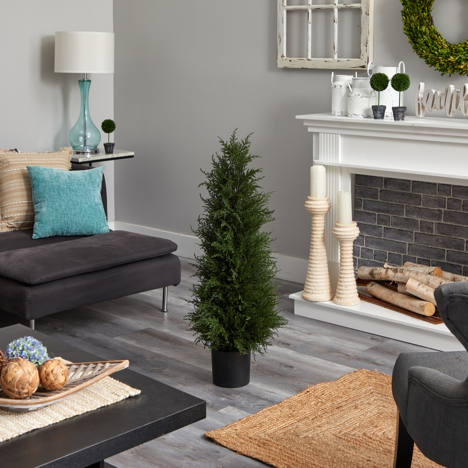 Nearly Natural 42″ Cedar Tree in Green