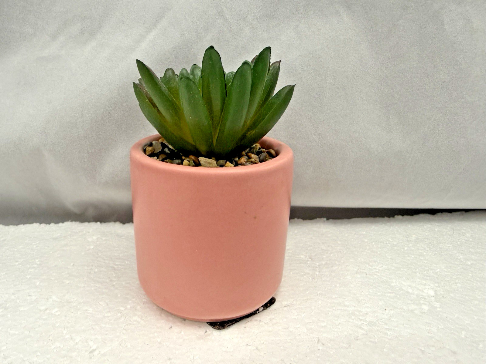 Potted Faux Succulent Pink “Love” 4″ FAST SHIP!