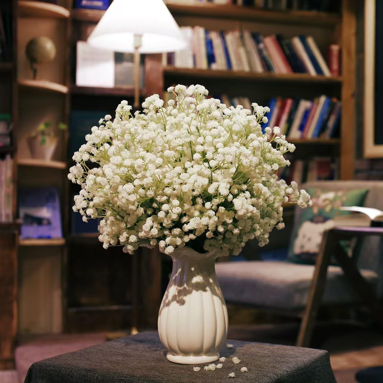 White Baby Breath Artificial Flowers Bulk Gypsophila Wedding Decor 100 PCS