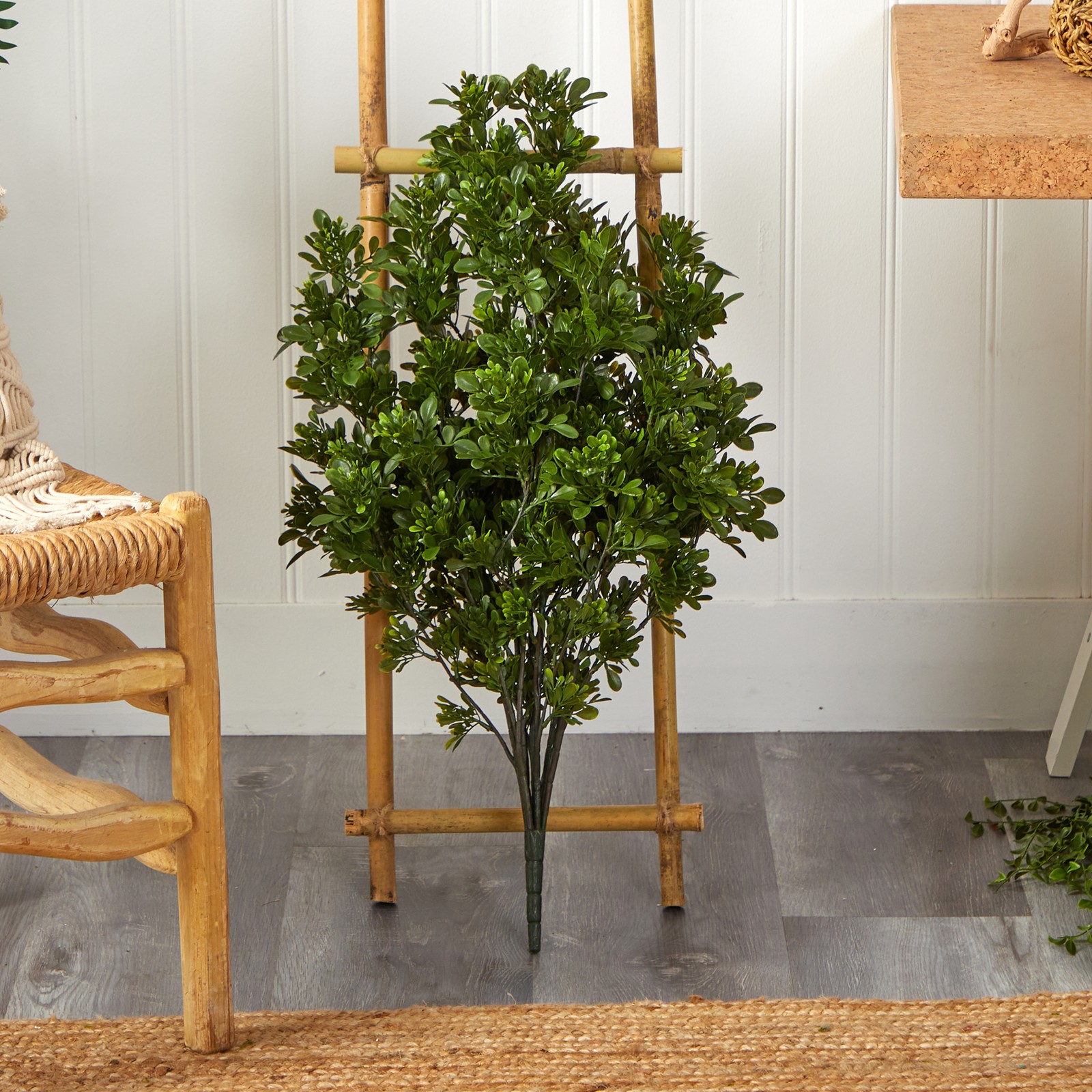 Nearly Natural 2.5ft Tea Leaf Artificial Plant UV Resistant (Indoor/Outdoor)