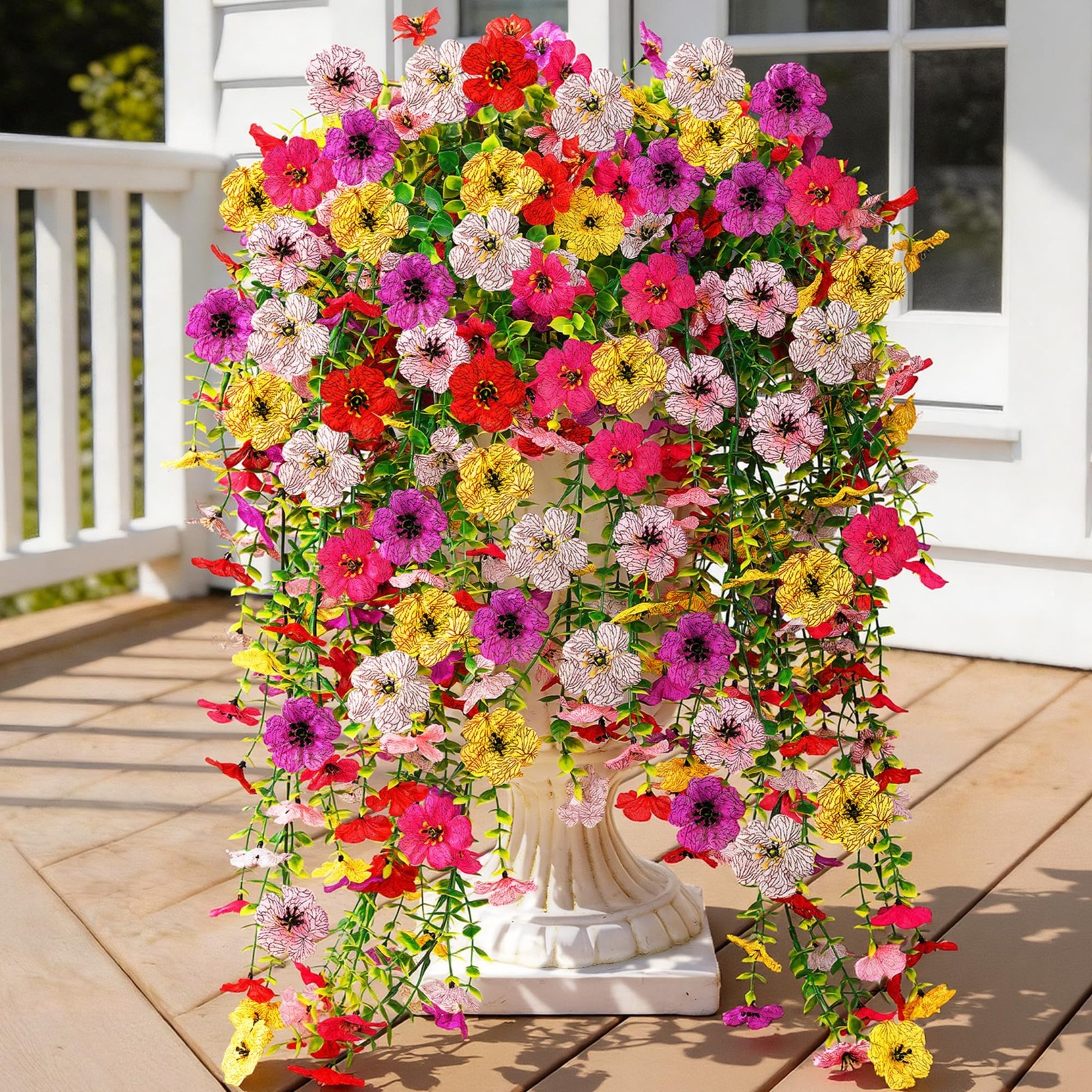 AGIRL 6 Bundles Artificial Flowers for Spring Decoration,Faux Plants for Outd…
