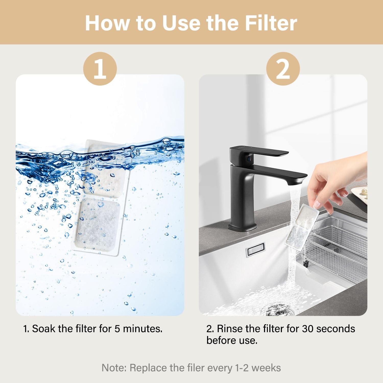 16+16 Pack Replacement Filters Compatible with 3.4Gal Standard Size, White