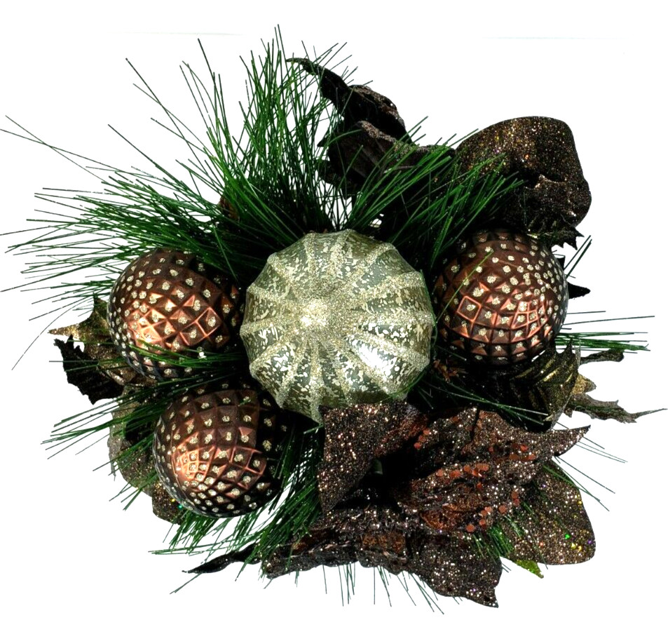 Fall Floral Arrangement In Mercury Glass Vase by Kirkland Home 11″ x 10 1/2″