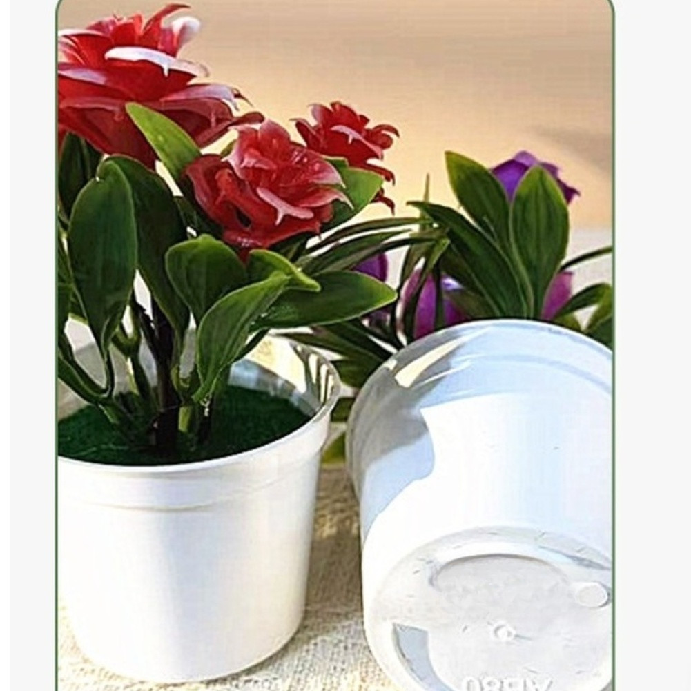 Indoor Artificial Rose Bonsai in Pot for Contemporary Home Office Table Decor