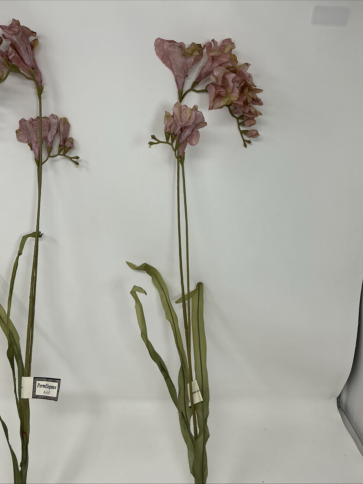 Freesia Spray Floral Pick 30” Long Pink w Green Tips 3 Picks Vase Filler NOS