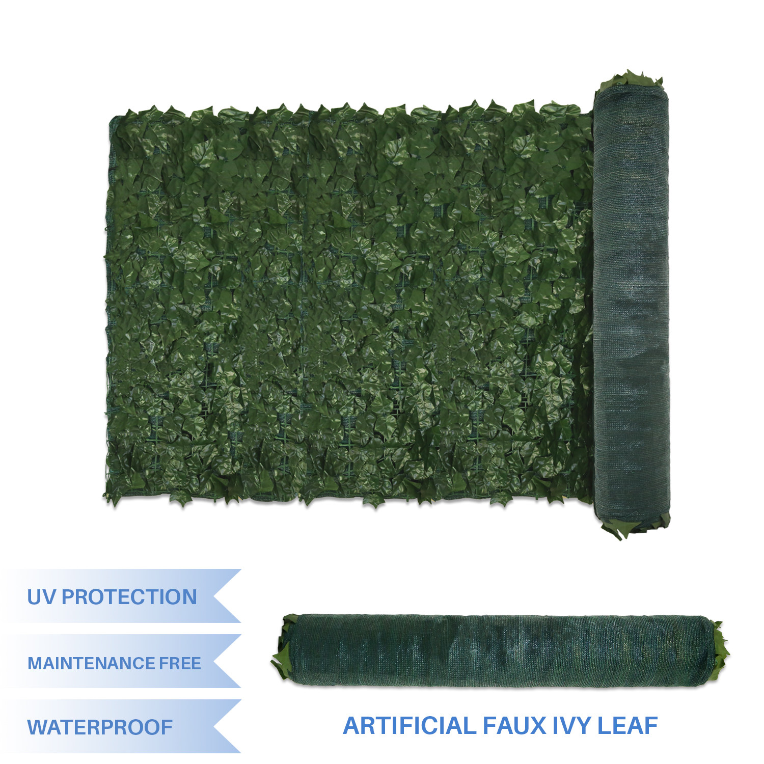 8ft-14ft Artificial Faux Ivy Leaves Privacy Fence Screen Wall Decor Garden Hedge