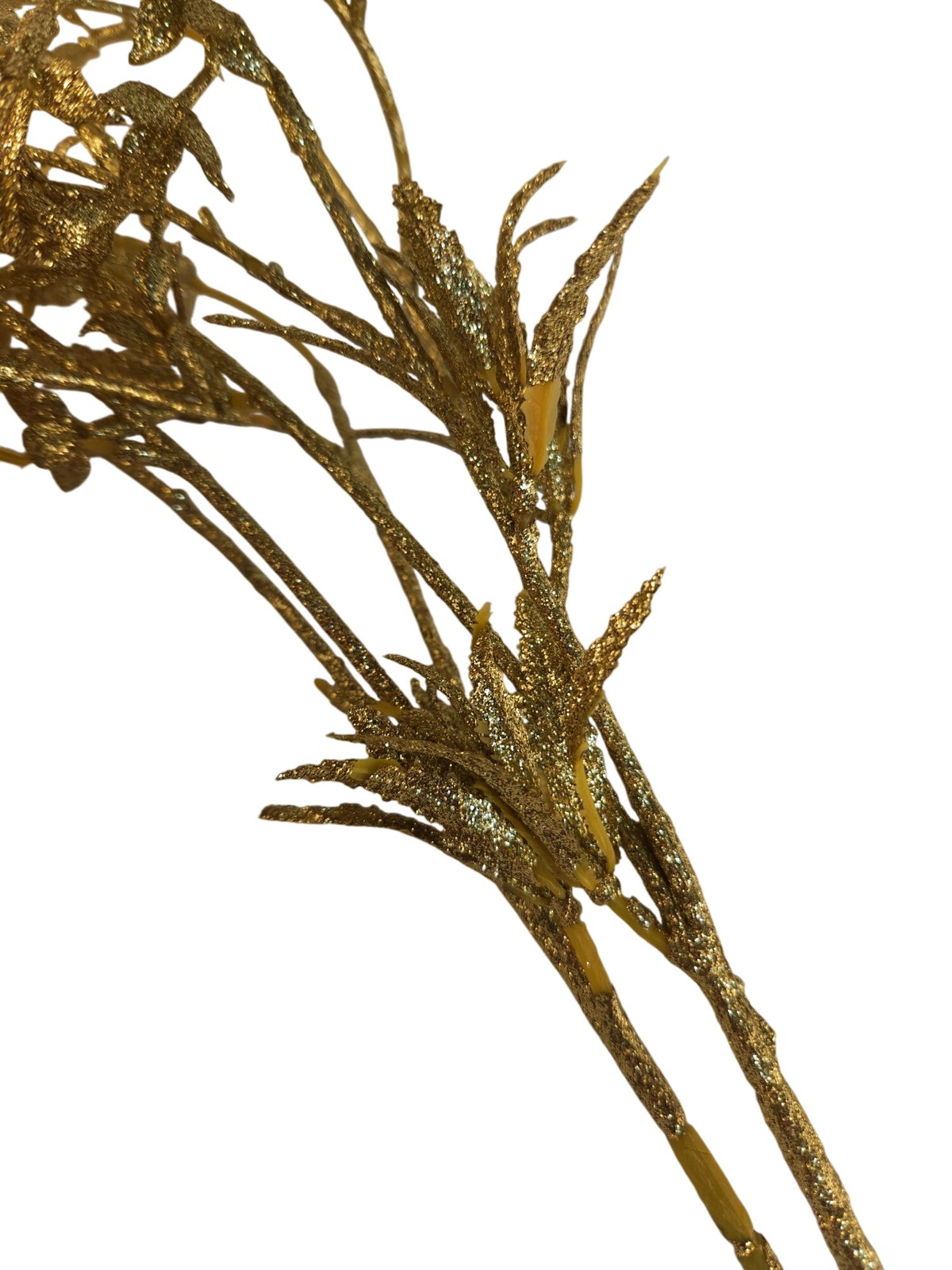 Glittery Gold Artificial Floral Branches For Holiday Decor Centerpiece Crafts