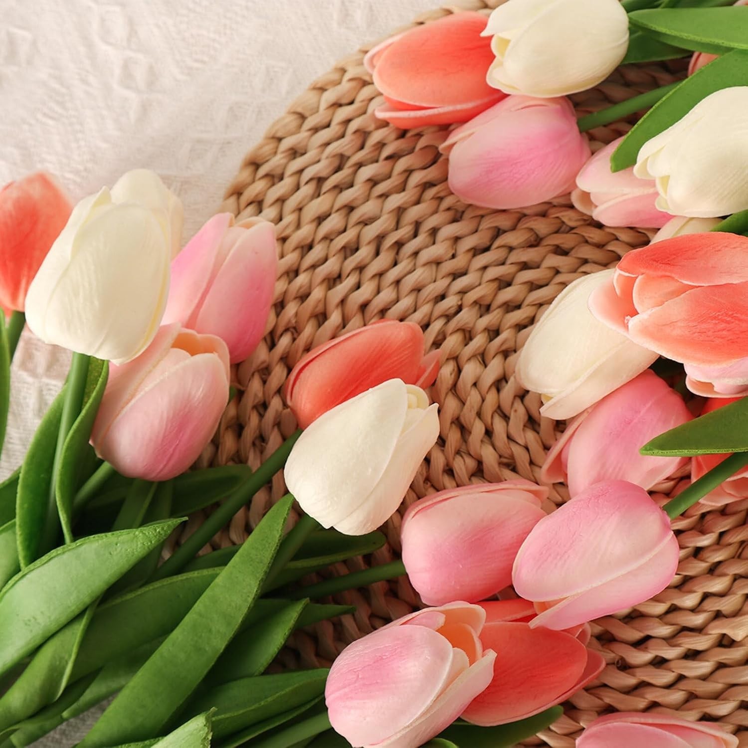 Elegant Faux Tulips Arrangements – Dining Room Decor