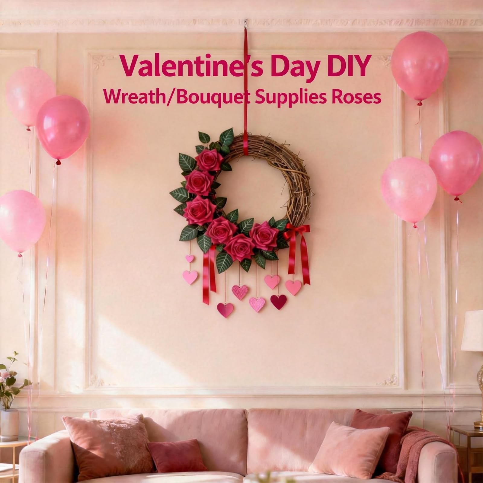 12 Pack Fuchsia Fake Roses Artificial Flowers with Stems Silk Flower Bouquet …