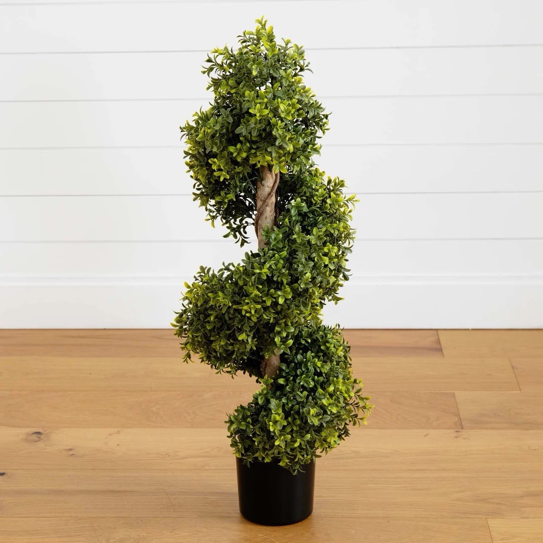 33” UV Boxwood Topiary Spiral Artificial Tree (Indoor/Outdoor)