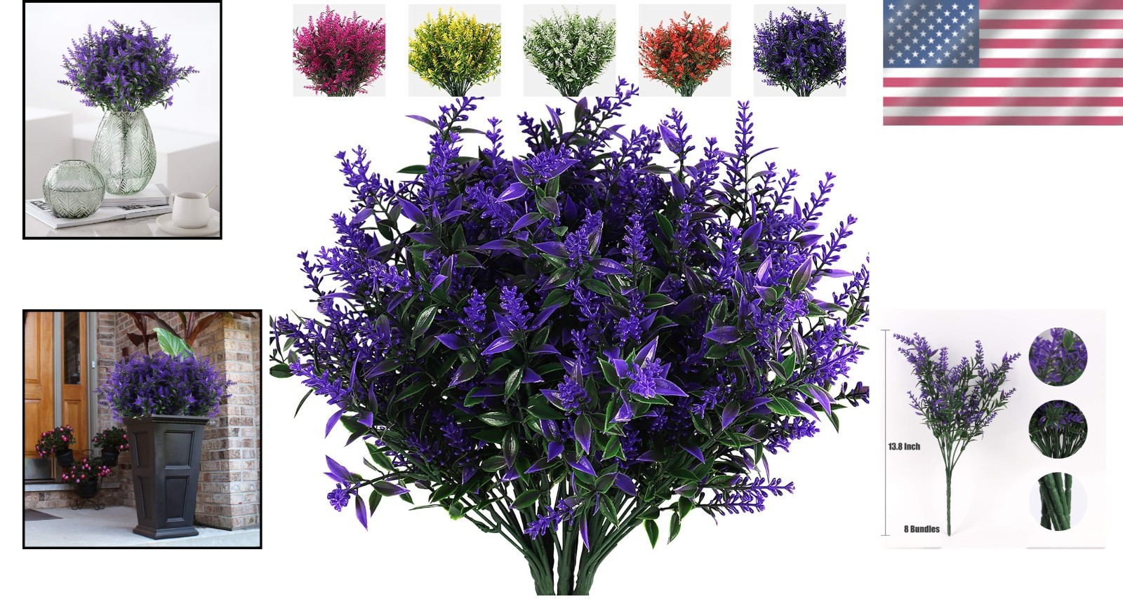 Wedding Table Decor Lavender Bouquet – 8 Bundles