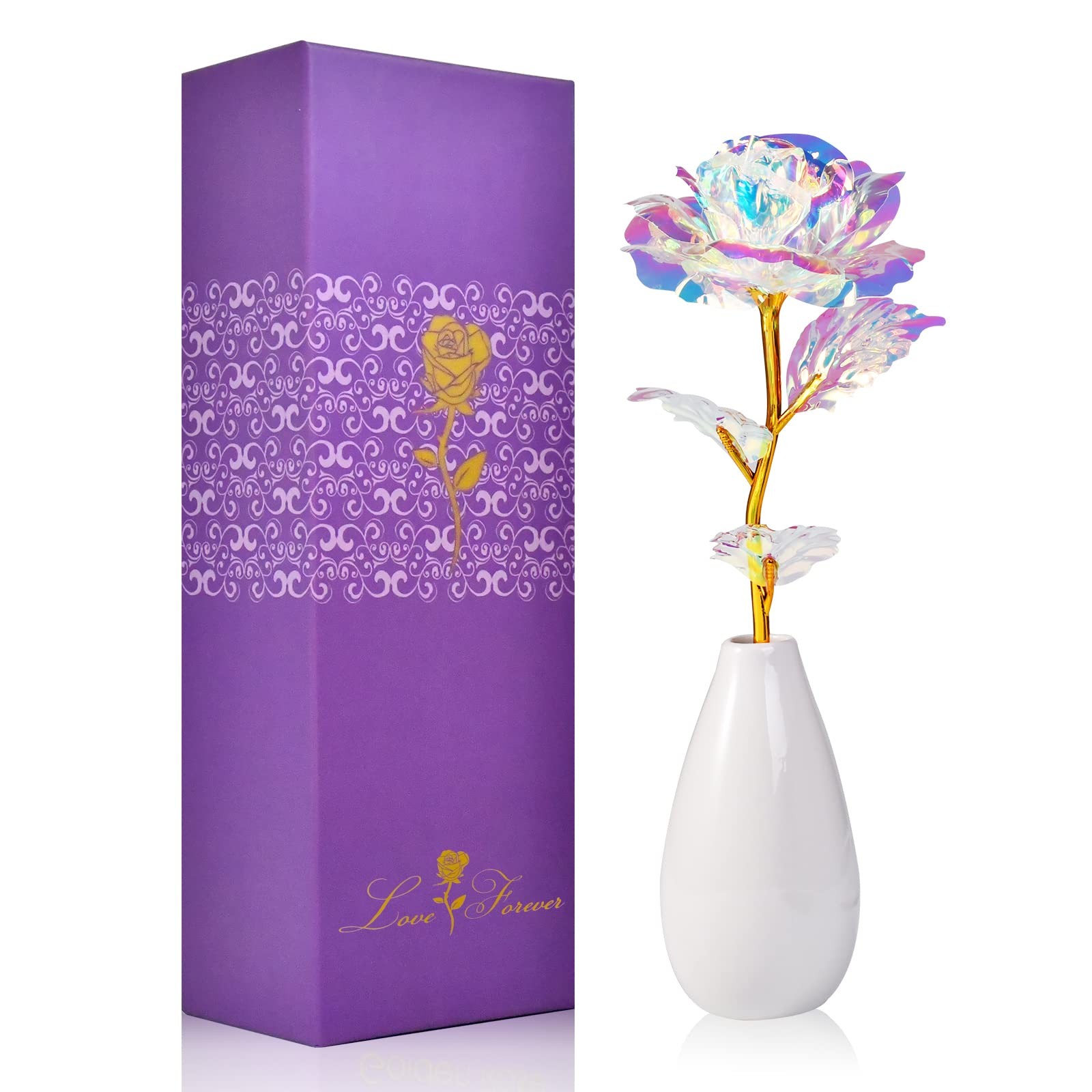 Tmacker Mothers Day Mom Gifts for Women Grandma – Artificial Rose Flowers wit…