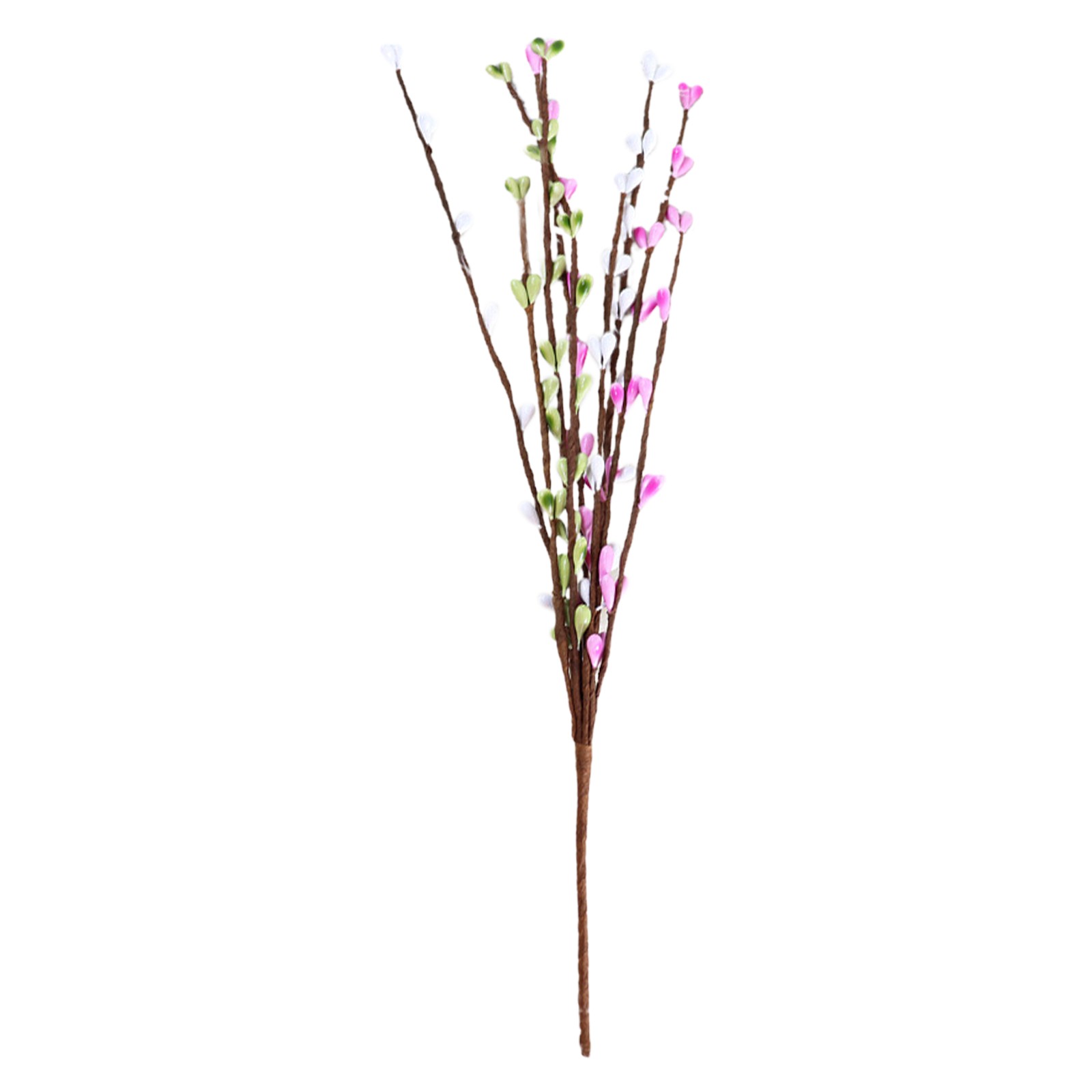 White Green Pink Easter Berry Stems 30cm Decor