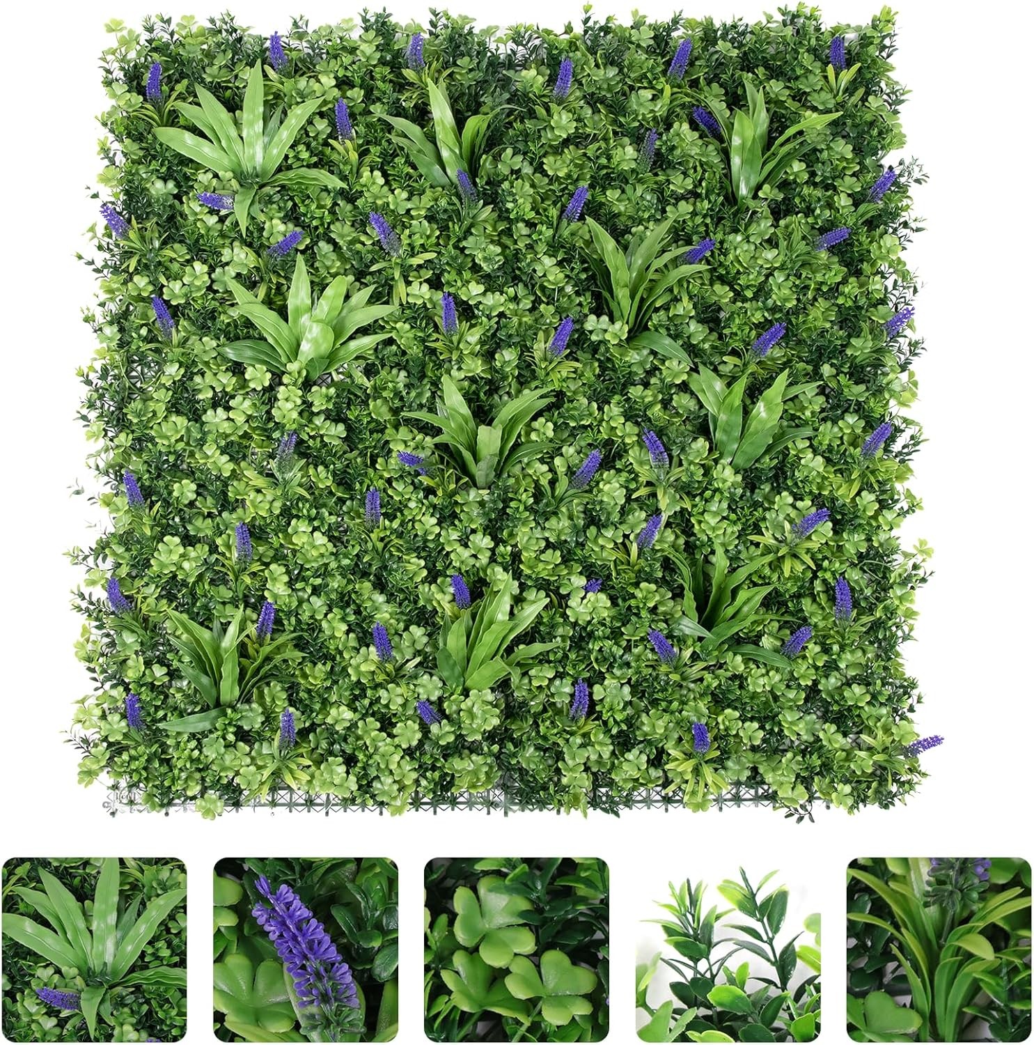3PCS 40×40″ Artificial Privacy Fence Wall Hedge Panel Faux In/Outdoor Home Decor