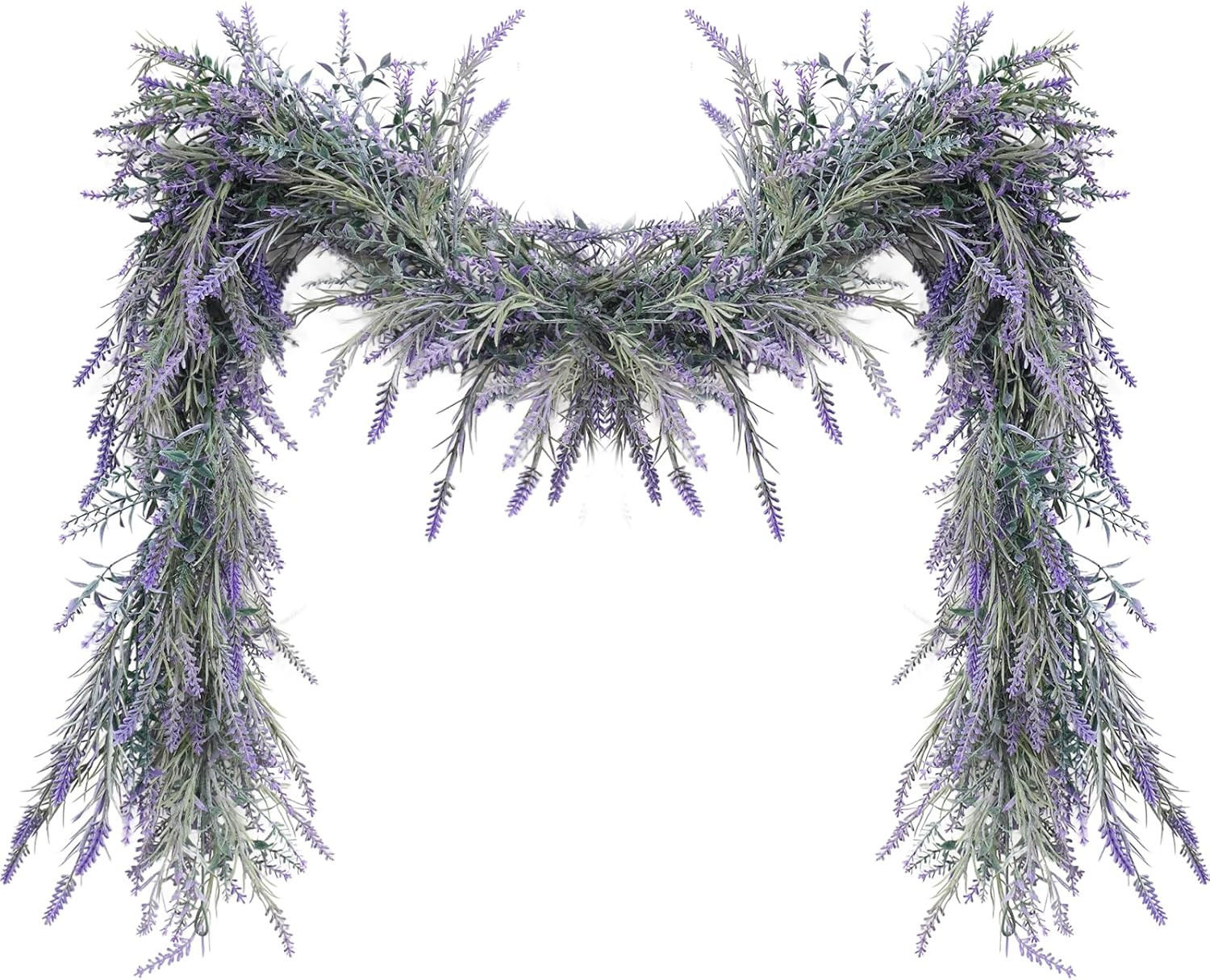 Spring Summer Lavender Purple Garland, 6Ft Lavender Artificial Green Garland, Fa