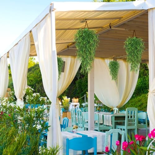 4pcs Fake Hanging Plants 30.3IN Faux Artificial Wall Plant Greenery Lavender
