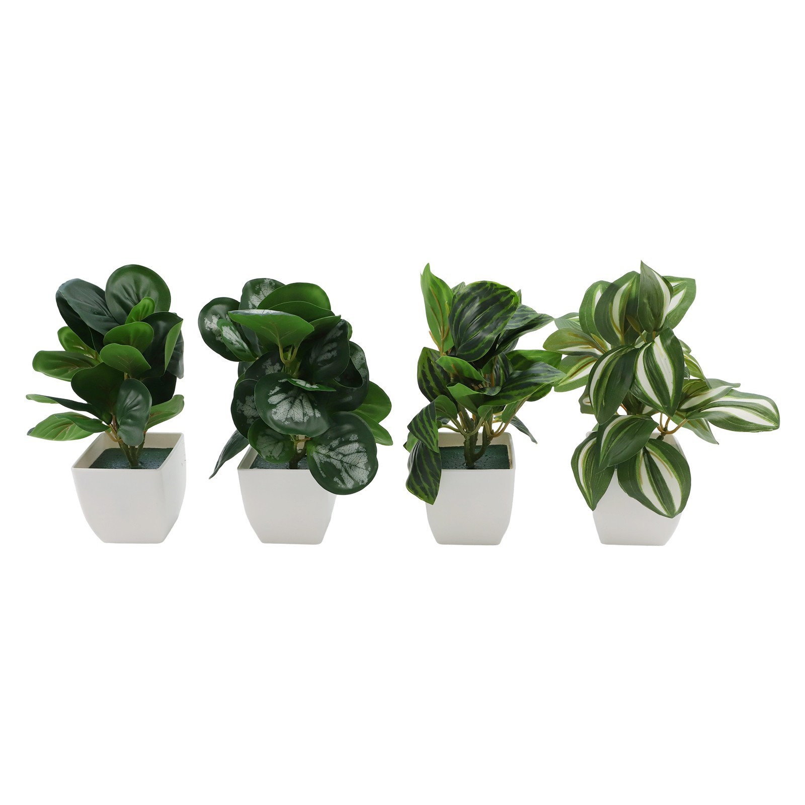 Artificial Potted Plants for Indoor Use Set of 4 for Living Room and Bedroom