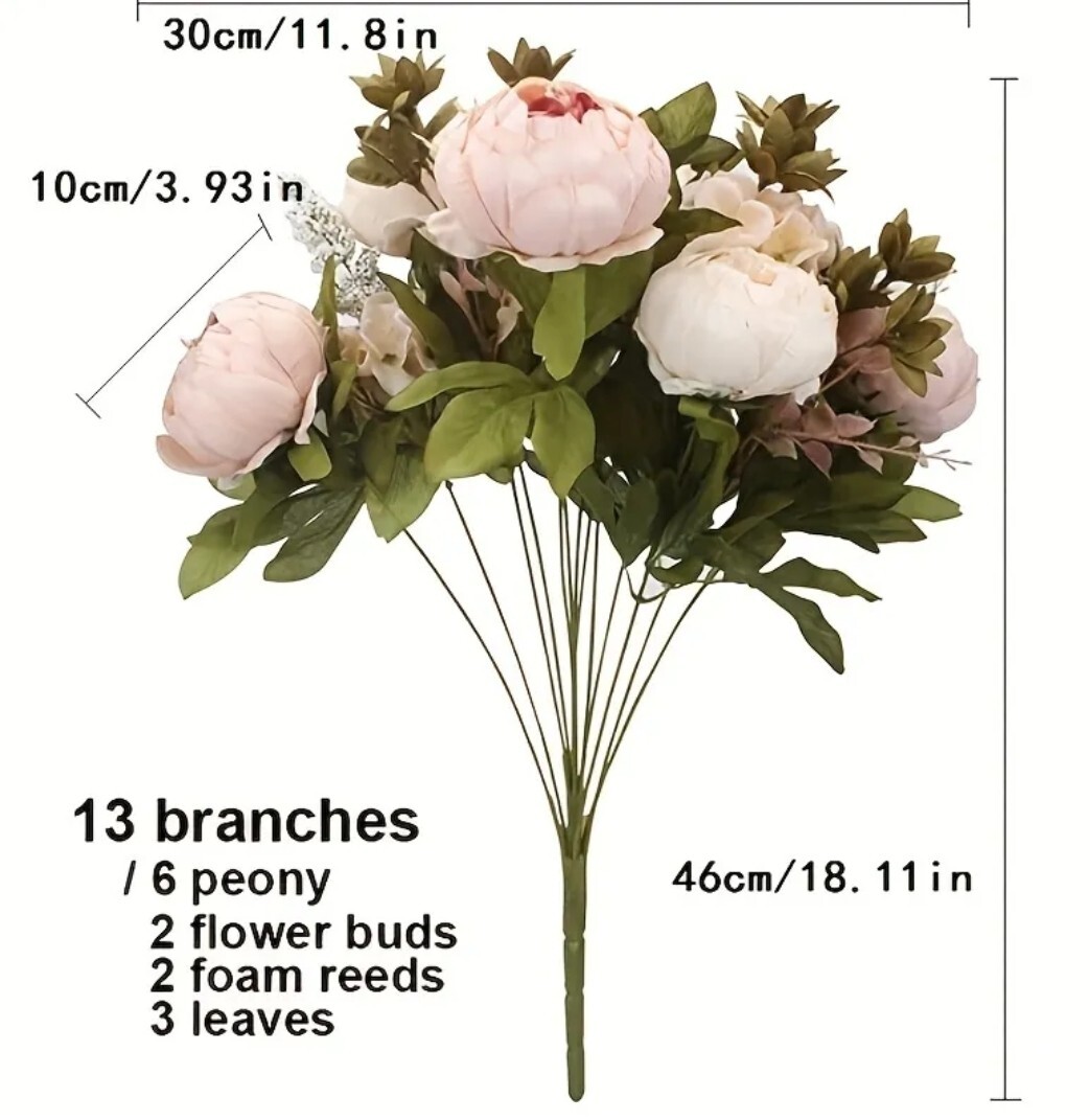 NEW Artificial Bouquet Of Purple Peonies✨️BENEFITS AMERICAN HEART ASSOCIATION✨️