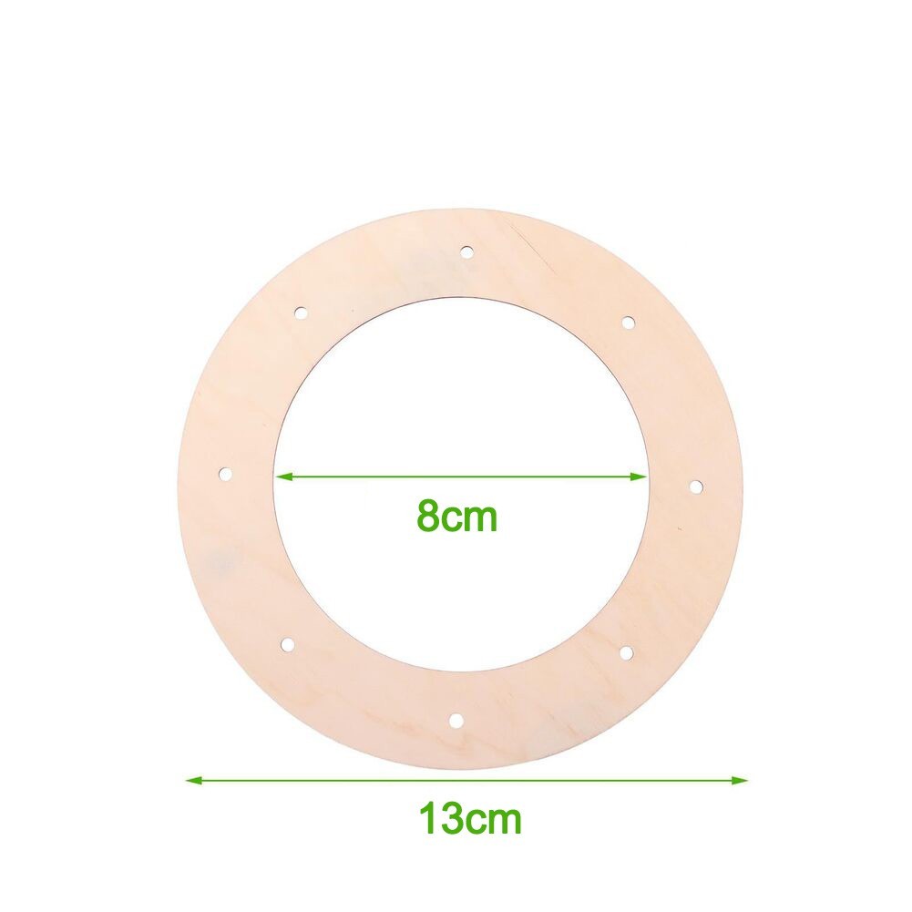 Wooden Wreath Frames 20 Pack Shape with Holes for Craft Projects