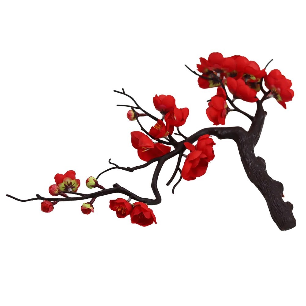 Fake Flower Arrangement Plum Blossom Bouquet Sustainable Choice Vibrant Colors