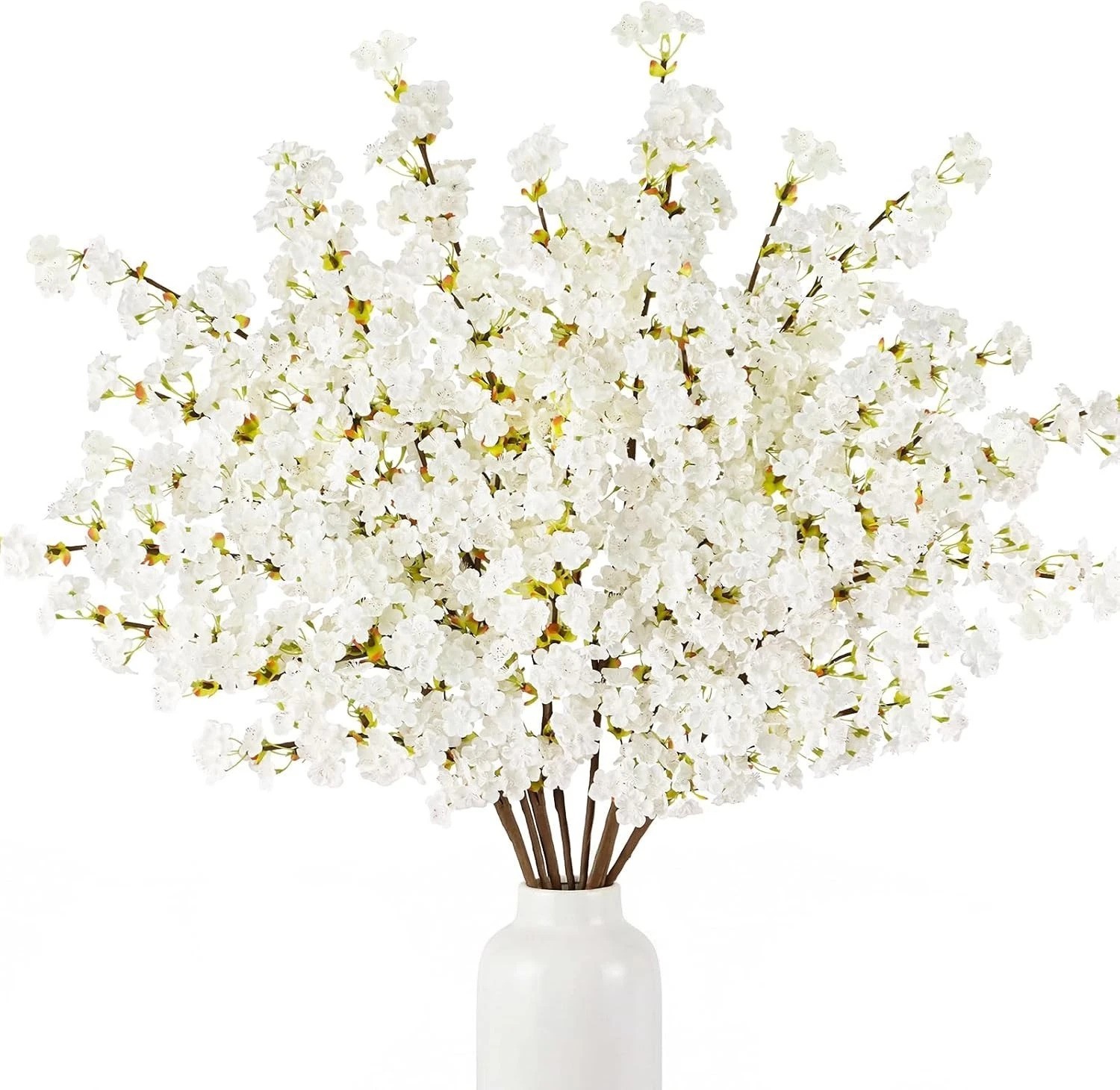 Artificial Silk Cherry Blossom Flowers – 39.3in Stems, Lifelike for All Seasons