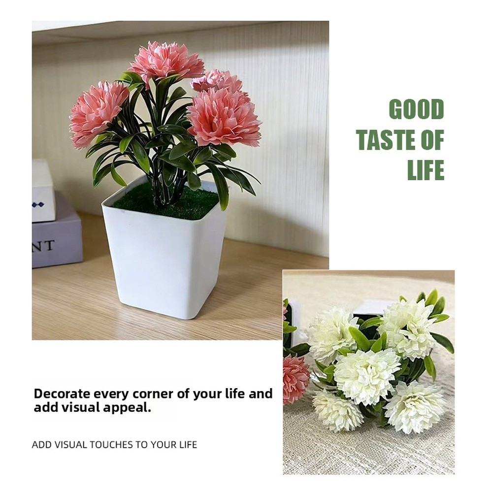 Elegant Fake Flower Display for Home Office Study Tabletop Indoor Decoration