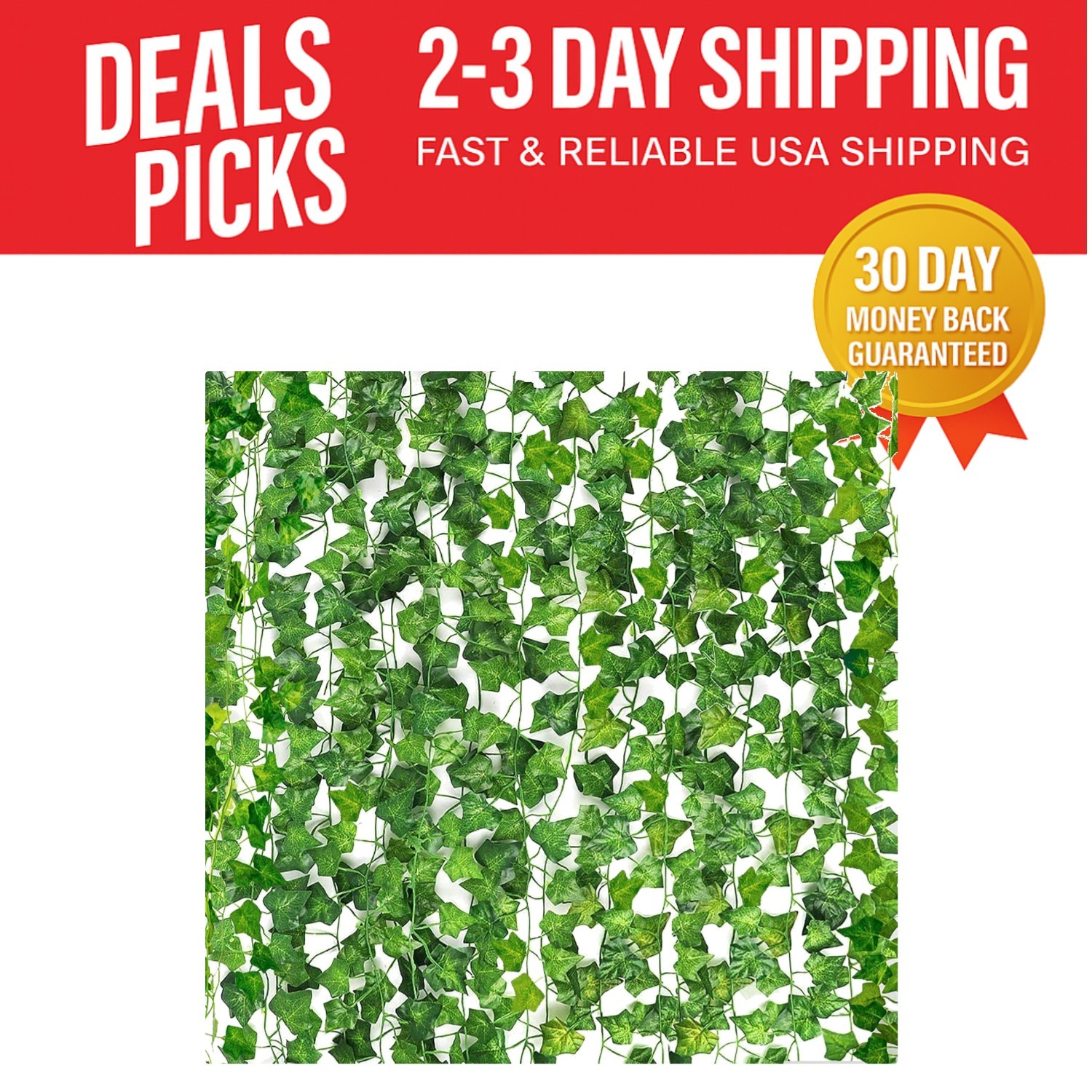 24 Pack 158ft Artificial Ivy Vines – Lifelike Greenery for Indoor & Outdoor D…
