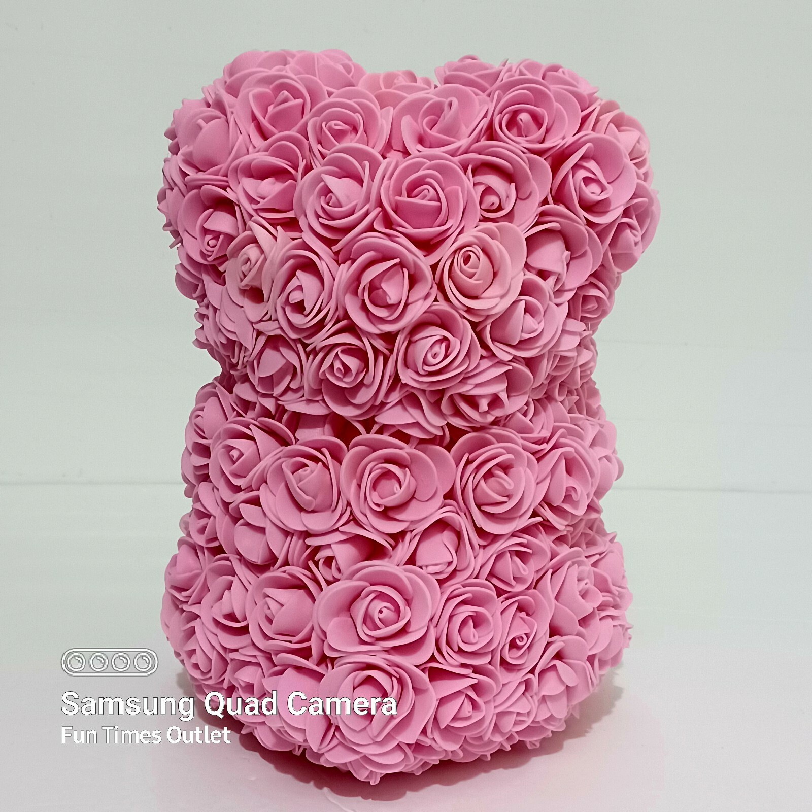 Rose Bear Pink Red Roses 9″ Valentines Foam Flower Romantic Anniversary Gift