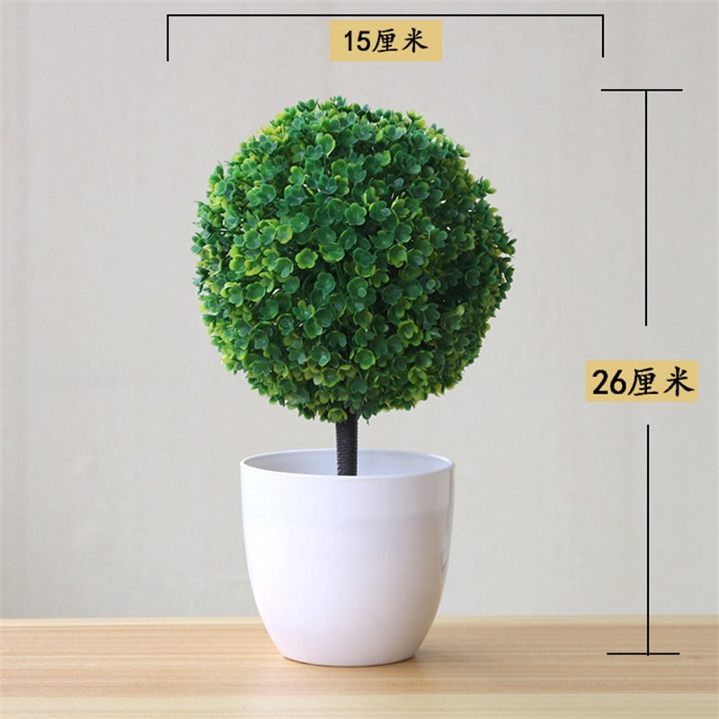 Bonsai Flower Simulation Plant Home Decorative Small Tree Straw Ball Creative