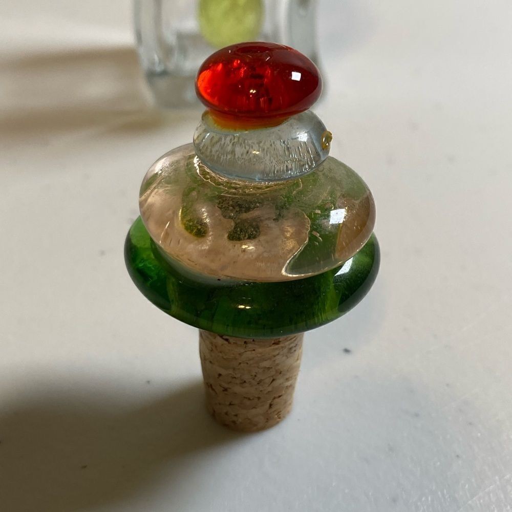 Italy 200ml Glass Jar Multi Color Stones with Removable Lid