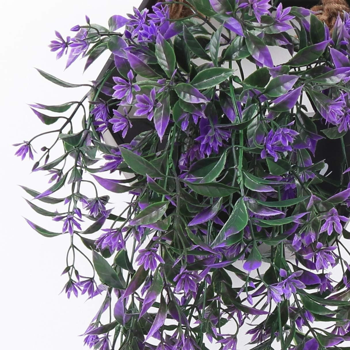 Artificial Ivy Vine Plastic Plants 4 Pack – Purple Foliage Leaves