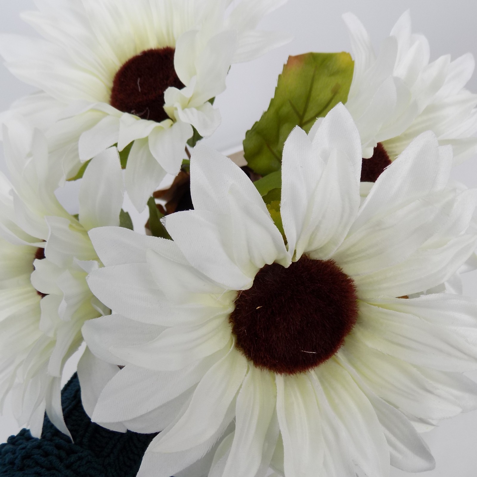 Cream Sunflower Potted Plant Faux Artificial Ashland Fall Flower Floral 5 Heads