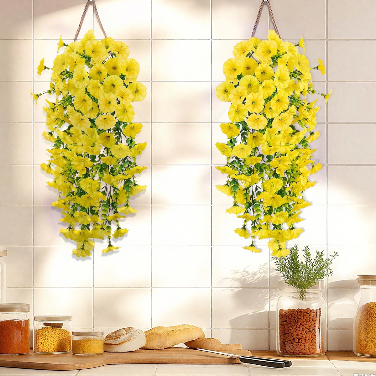 4x Artificial Fake Hanging Flower Vine Plant Wedding Garden Indoor Outdoor Decor