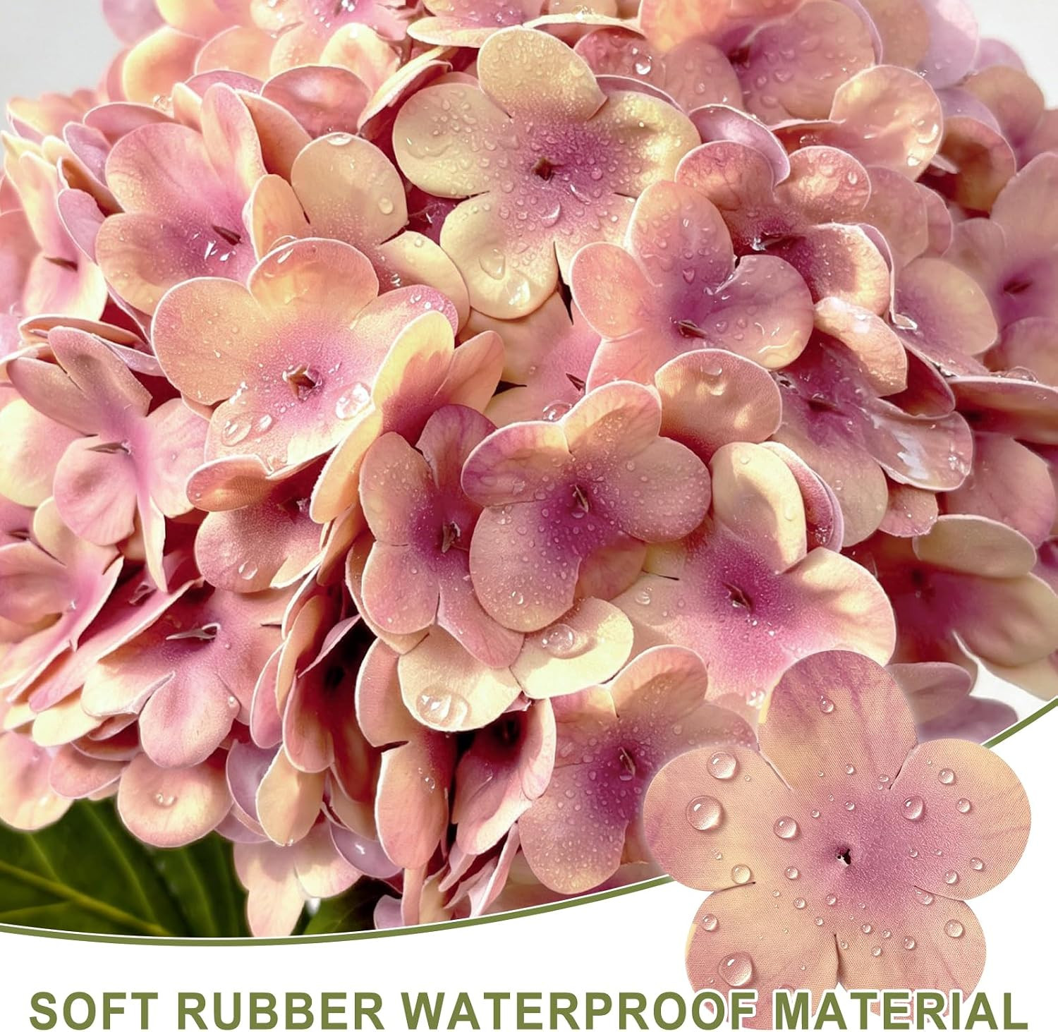 3 PCS Real Touch Hydrangea Artificial Flowers 20.5″, Fall Latex Faux Hydrangeas