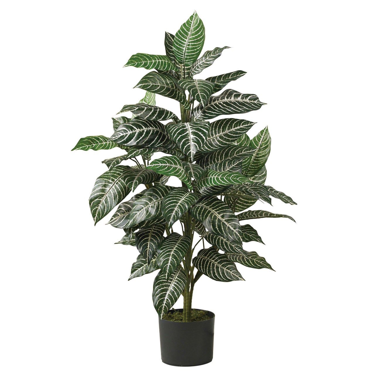 BRAND NEW HIGH QUALITY 3′ SILK ARTIFICIAL ZEBRA PLANT FAKE INDOOR PALM