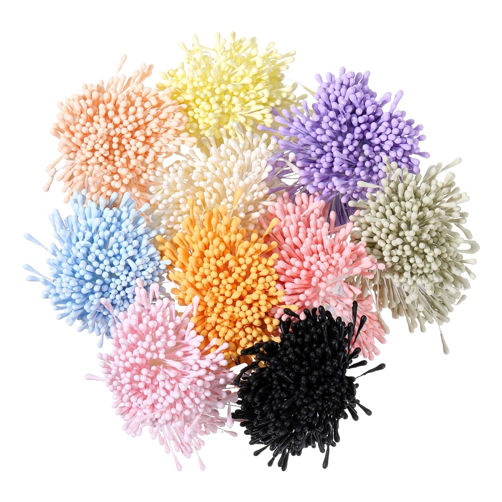 10 Colors DIY Craft Artificial Flower Stamens For Bouquet, Party Scrapbook Decor