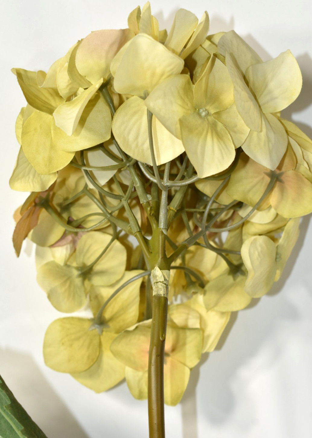 Pottery Barn Faux Hydrangea Ivory Branch Artificial Flower 26″ Stem NEW NOS