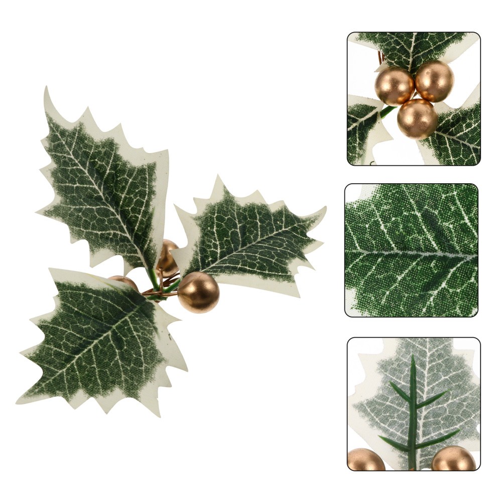 20Pcs Assorted Color Artificial Leaf Fruit Decorative Plant for Christmas Decor