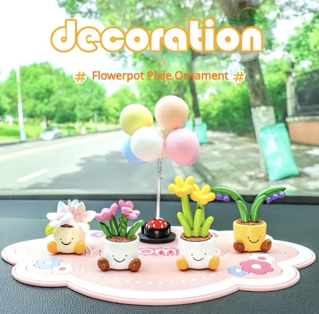 Mini Car Plant Decor,4Pcs Cute Succulent Dashboard Decorations Mini Succulent Ca