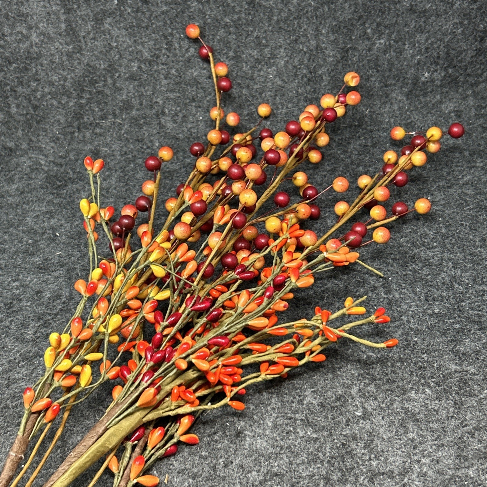 Harvest & Pip Berry Picks 4/each Artificial Floral Picks Autumn Craft Decor