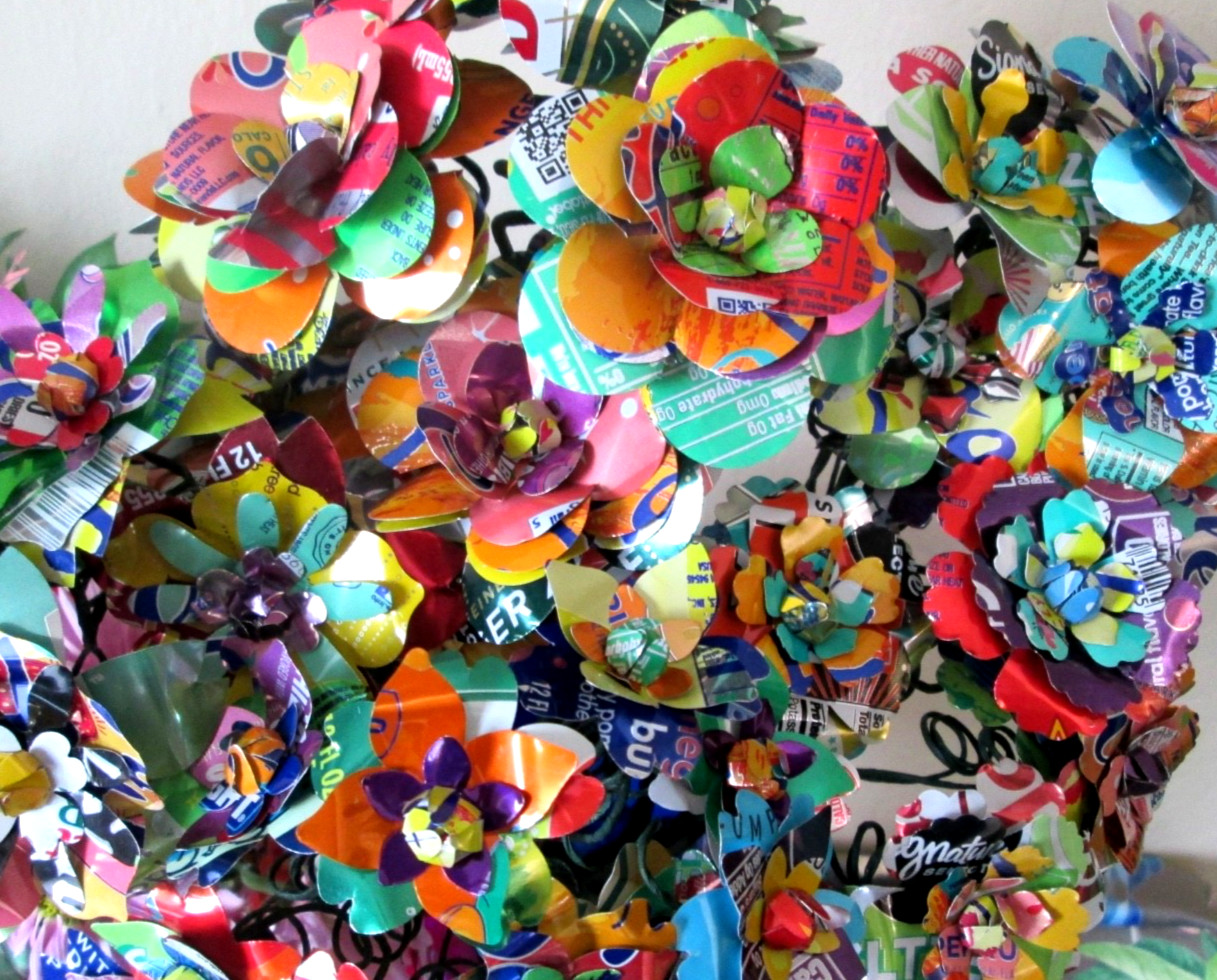 Flower Boquet Upcycled Floral Stems (x5 multicolor) Weddings Gifts Decor