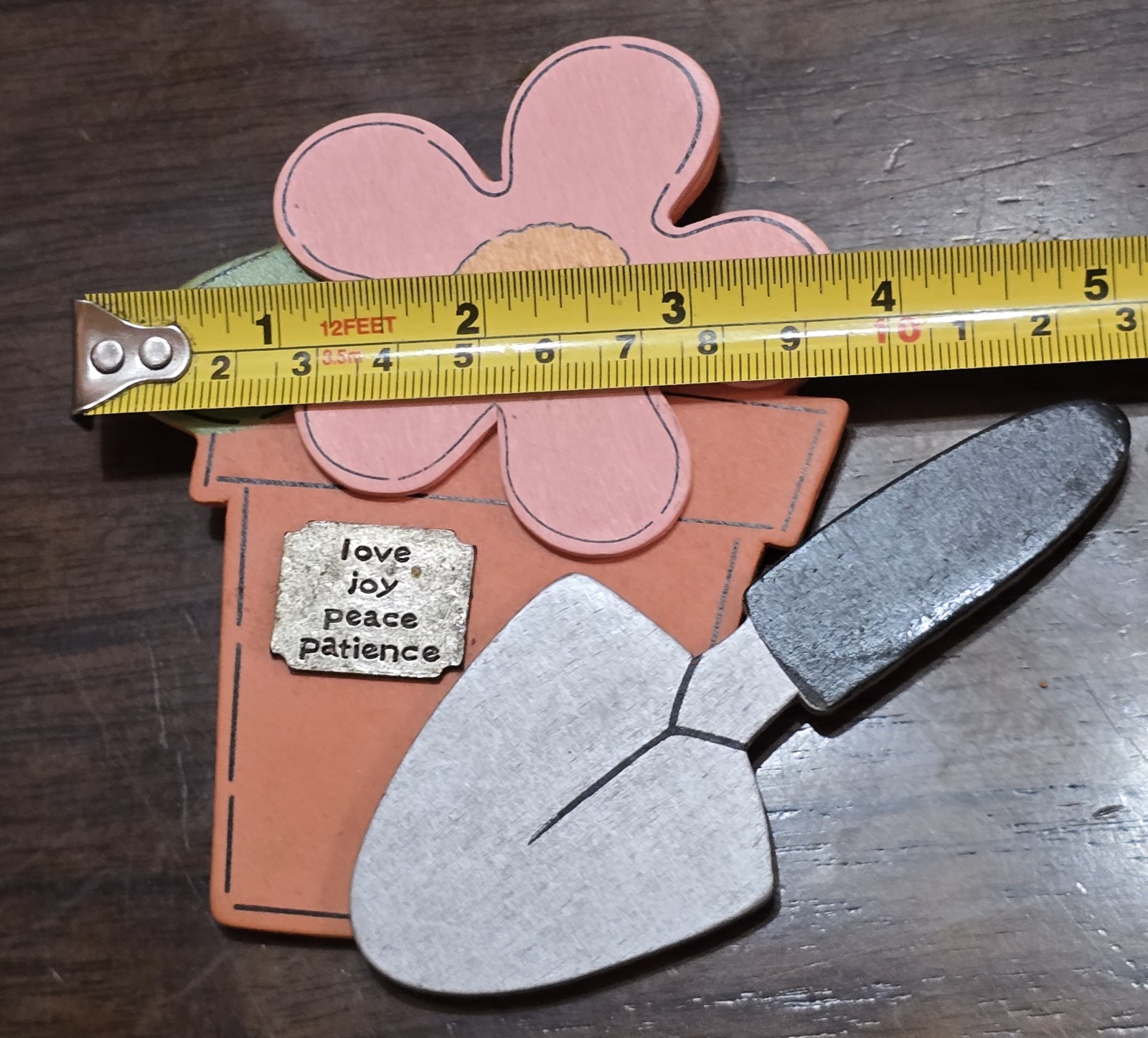 4⅞” Hand Made Flower Pots Shovel Flowers Locker Fridge Magnet Planters Gift
