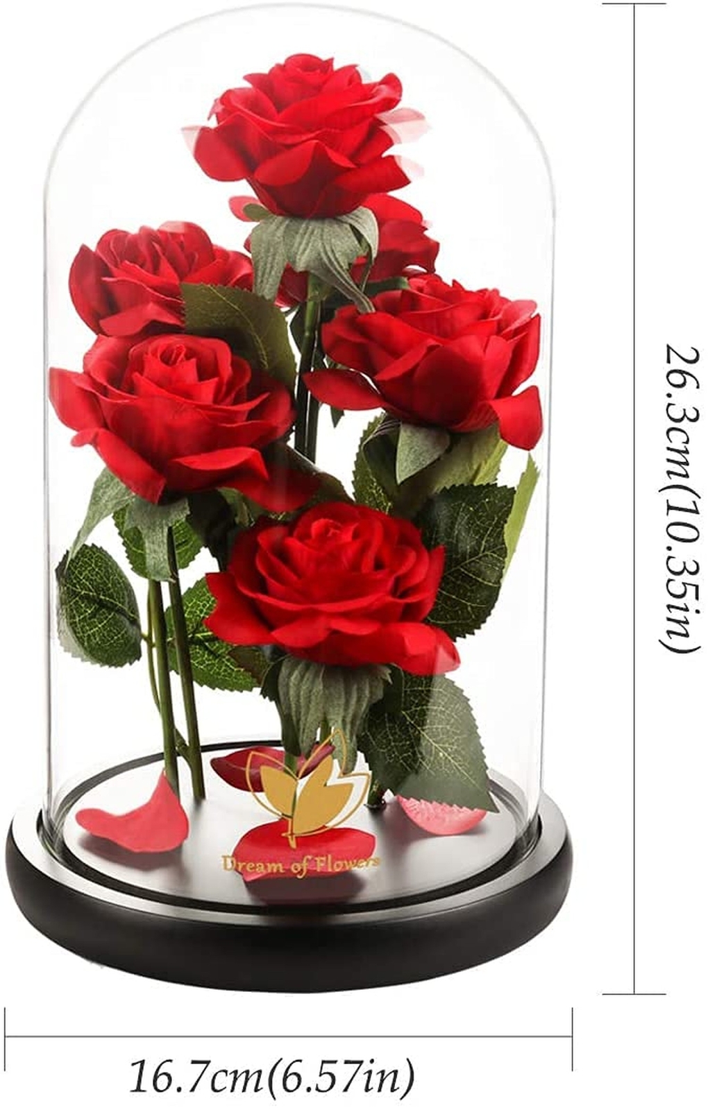 Valentines Day Flowers Roses Gifts for Her,Beauty and The Beast Rose with LED…