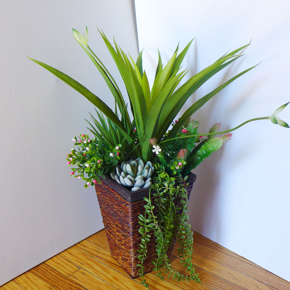 Artificial Succulent Plant Assorted Mini Flower Set of 9 Home Table Decora(#17)