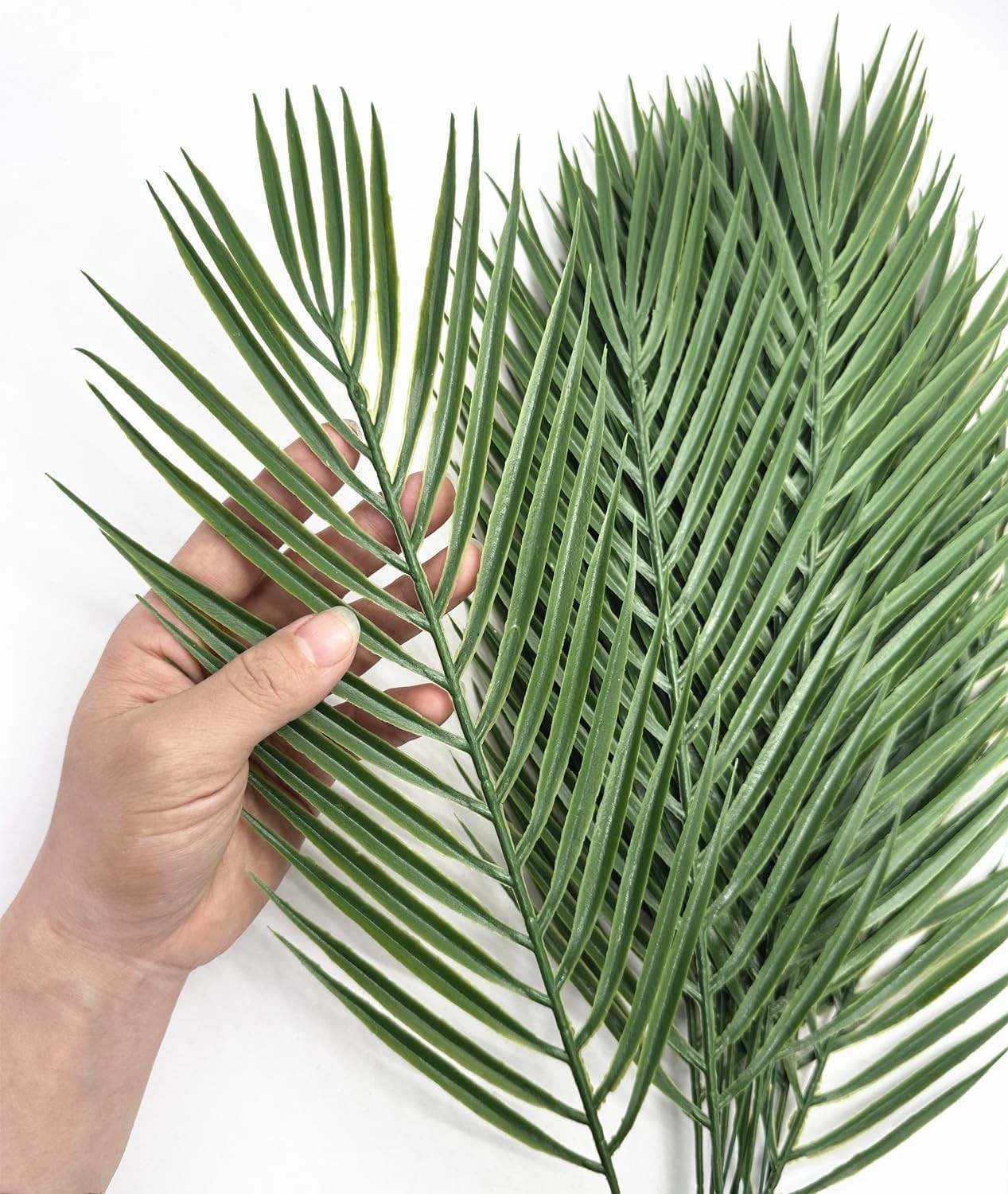 12 Stunning Artificial Palm Leaves – Perfect for Indoor & Outdoor Decoration