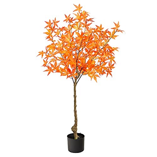 . Autumn Maple Artificial Tree 4ft Orange